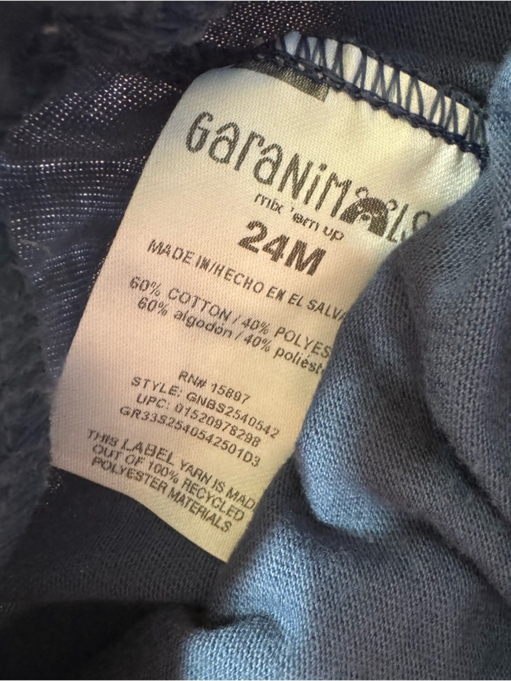24 month & 2t toddler boy Kids' Cotton blend Pull-On Shorts - Grey and Blue Mix - Picture 2 of 4